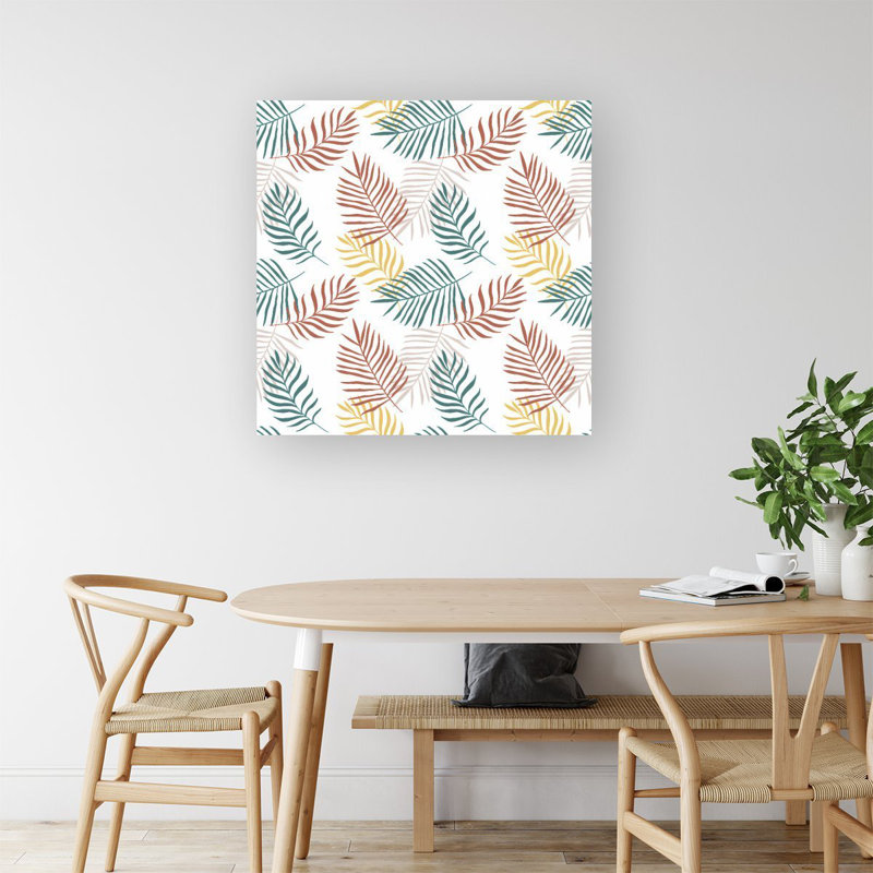 Palm Branches In Natural Colours - Wrapped Canvas Print