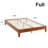 Solid Wood Platform Espresso Bed With Wooden Slats No Box Spring Needed Easy Assembly 12 Inch-119733069-119733070