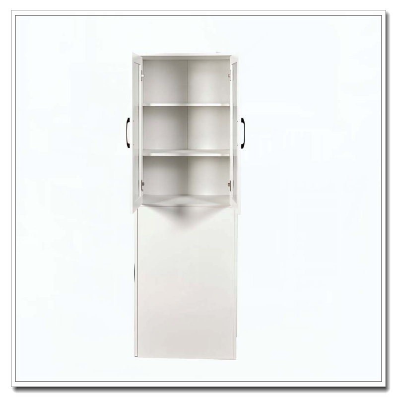 Vitrine avec tablettes coulissantes, Blanc
