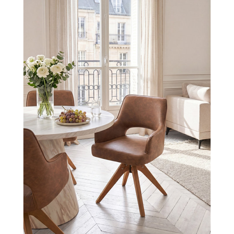 MORAVIA 40cm H Upholstered Armchair in Brown