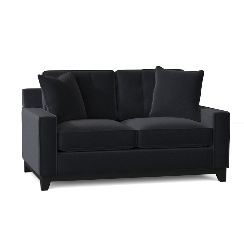Carollton Upholstered 62'' Loveseat, Napa Navy Chenille