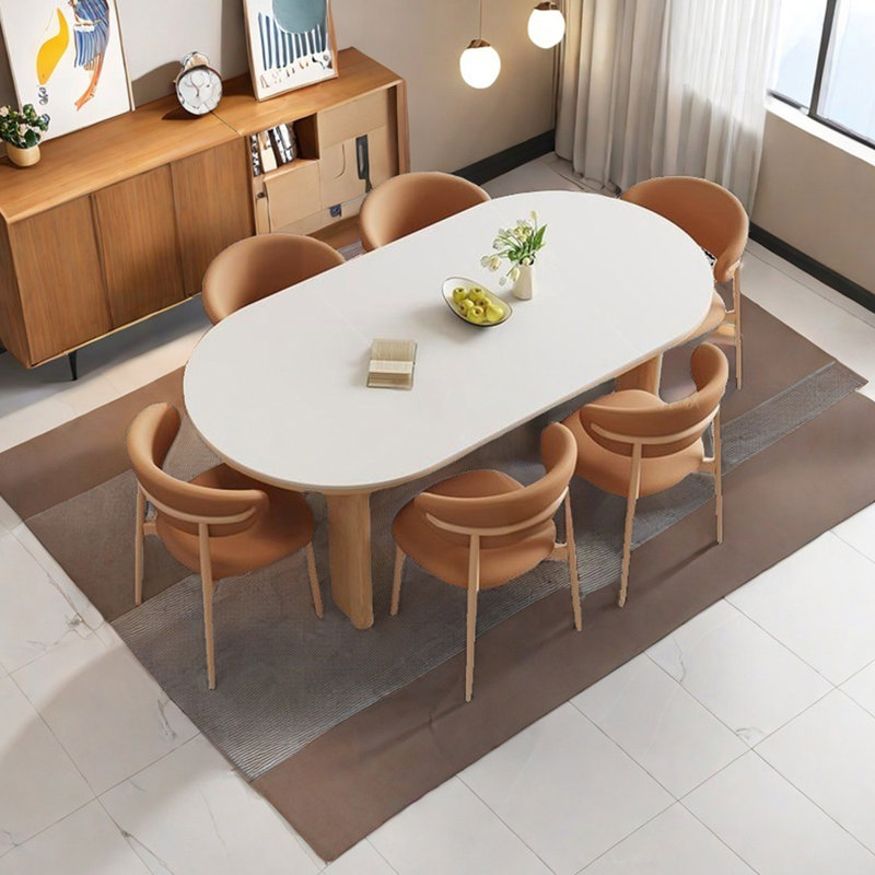 Cream Style Arcades Dining Table, 29.52"H x 70.86"L x 31.49"W