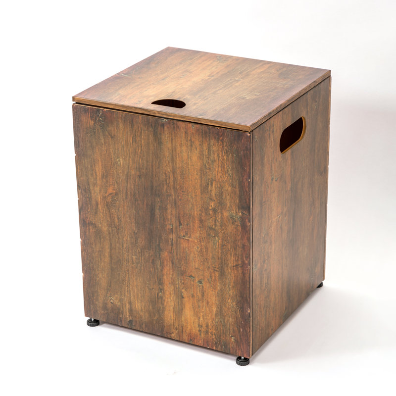 Imitation Wood Grain Propane Tank Cover (Natural Wood) - 20LB Fit, Multi-Use Table, Lightweight Portable