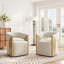 Chaise rembourrée avec roulettes cachées-2047976703