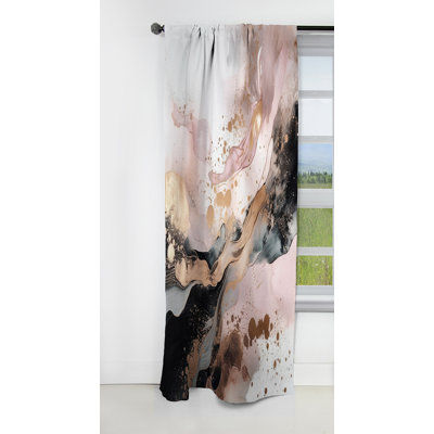 Sickler - Abstract Marble Marble Blackout Curtain - 1 Panels
