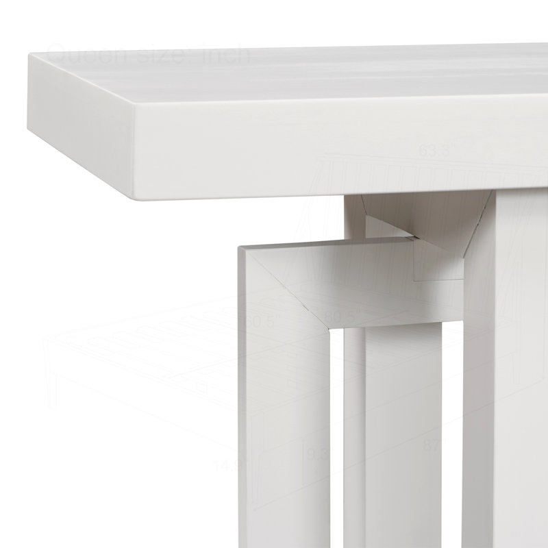 Console Modern Farmhouse, Blanc