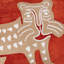 Spengler Abstract Orange Rectangular Cushion