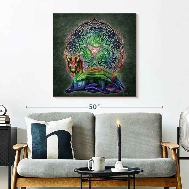 Dragon totem Kelan Celtique, H 30 po x l 30 po