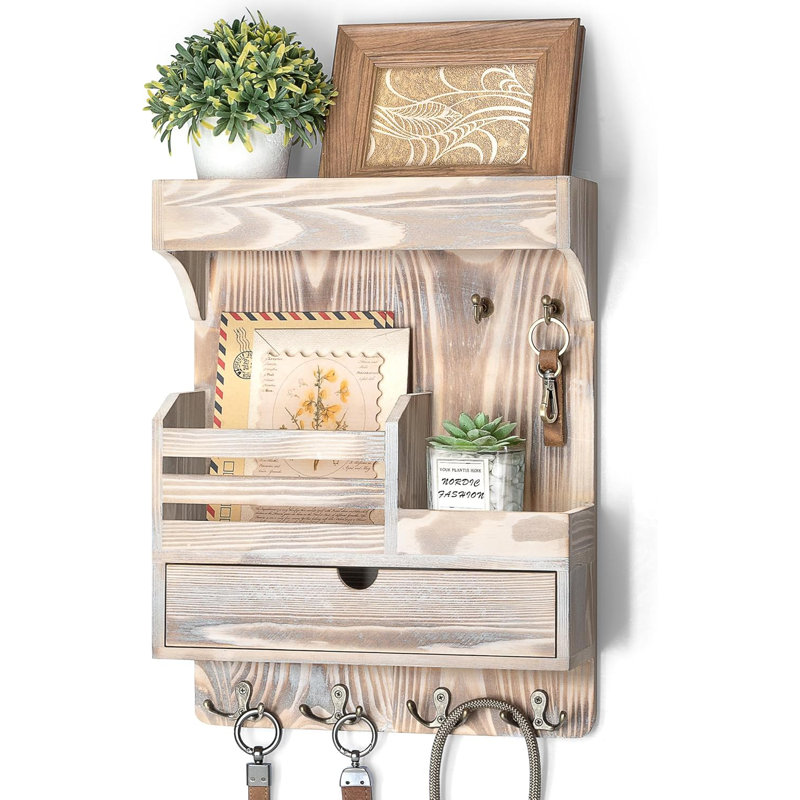 Wooden Lock And Key Storage Device
