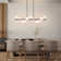 Arqam 11 - Light Dimmable Kitchen Island Linear Chandelier White Bubble Chandelier Sphere Chandelier