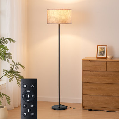 63'' Traditional Floor Lamp With Remote Control And Bulb Included