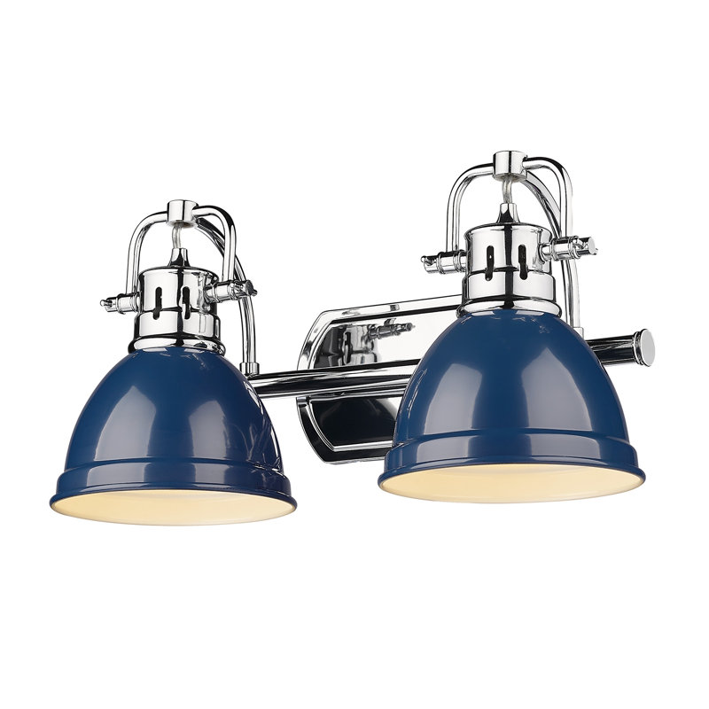 Lyndee 2 - Light Dimmable Vanity Light, Chrome, Navy Blue