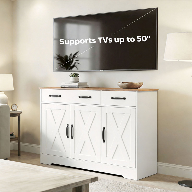 Buffet, armoire de cuisine 43 po, blanc