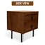 Table de chevet en bois massif à 2 tiroirs - Table de chevet moderne Mid-Century, table de chevet pour la chambre à coucher et le salon avec pieds en métal robustes, capacité robuste de 154 lb, facile à assembler-704761607