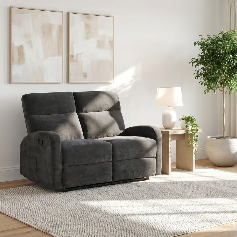 Causeuse inclinable Camecia, Gris anthracite