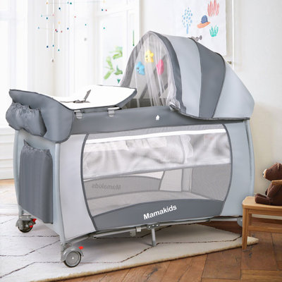 Folding Travel Cot with Mattress