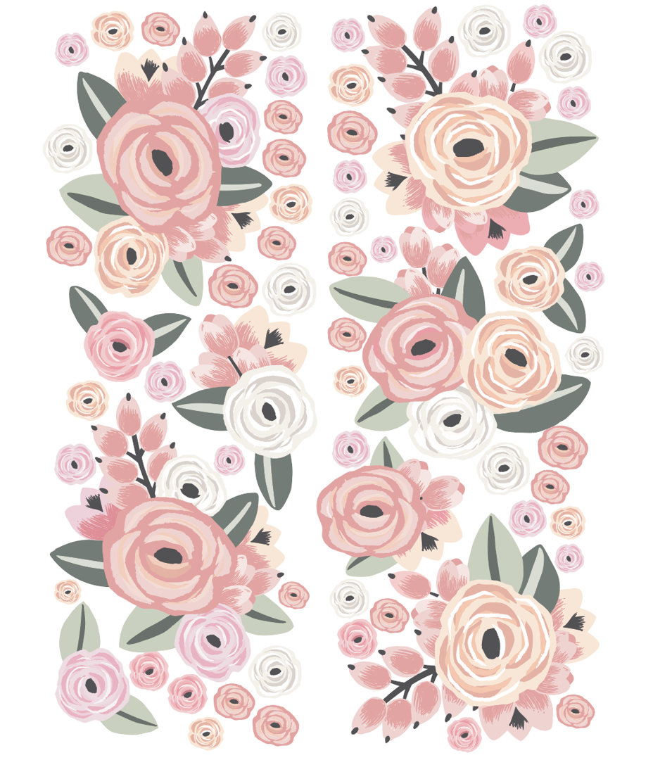 Graphic Flowers Wall Decal Urban Walls 