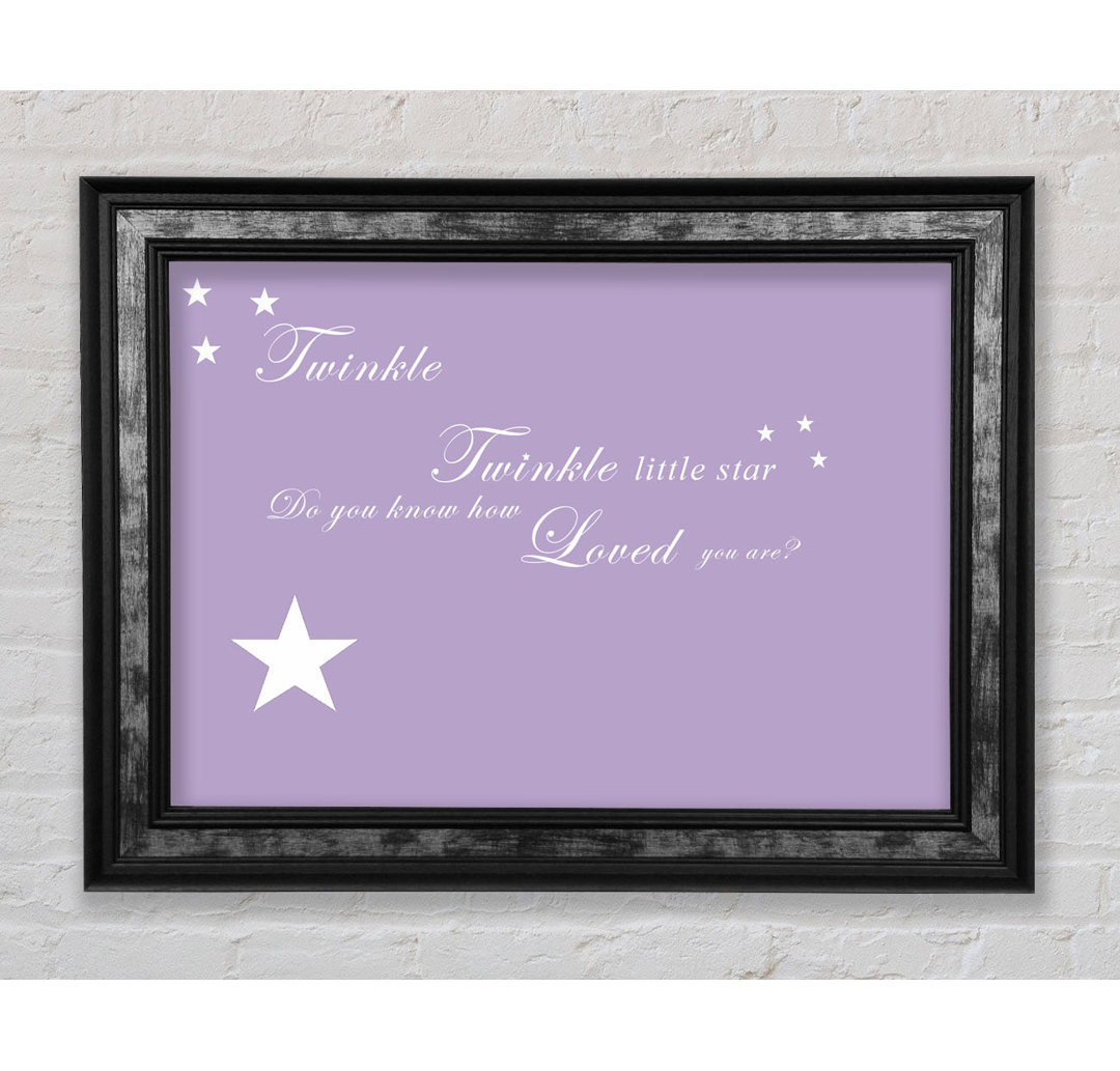 Kinderzimmer Zitat Twinkle Twinkle Little Star 1 Flieder - Druck