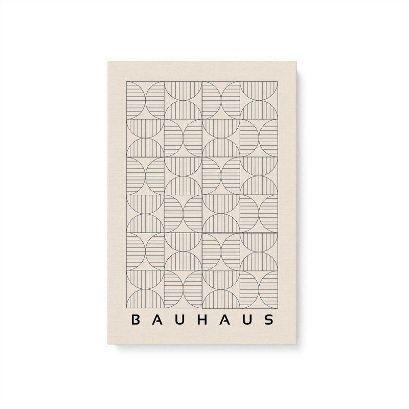 Rouleau de papier peint Bauhaus, Toile tendue, H 48 po x l 32 po