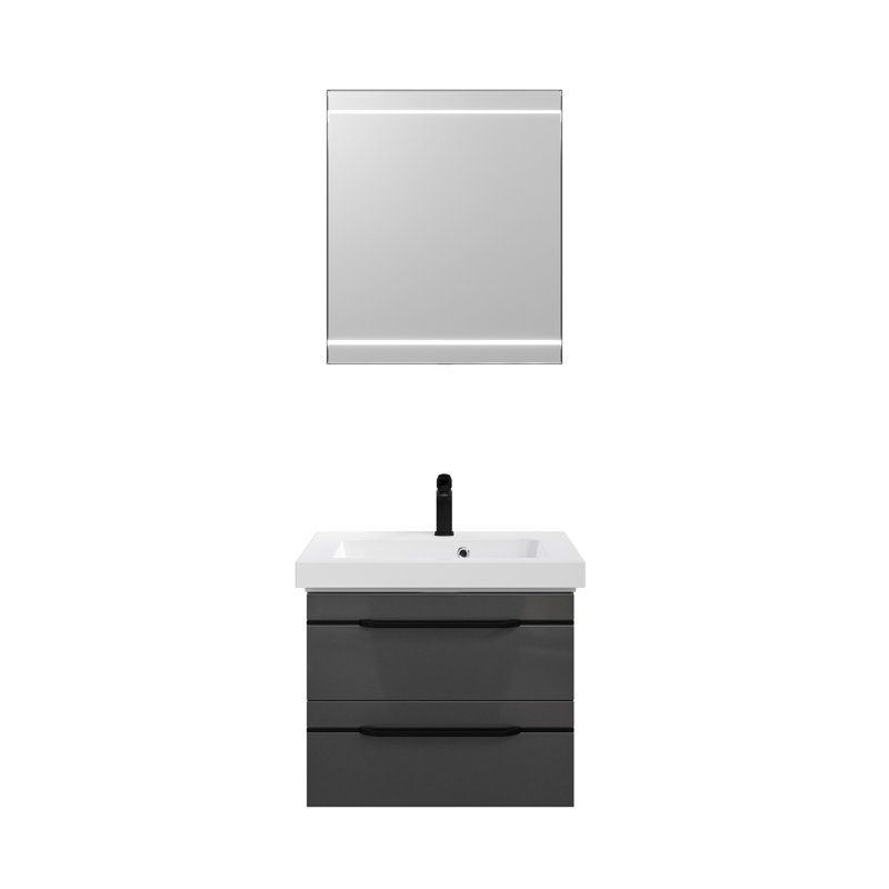 Balto Bathroom Furniture Suite, Dark black