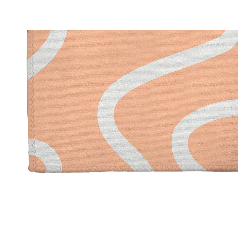 Squig Non-Slip Outdoor Rug, Runner 2'6" x 8'