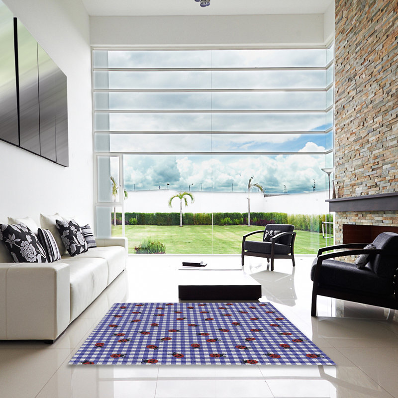 Tapis bleu Harmonsburg, Carré 7 pi