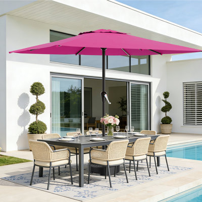 Parasol de patio rectangulaire 8 x 10 pi - UPF 50+, parasol d'extérieur robuste