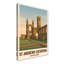 St Andrews Cathedral, Scotland - Romantic Ruins Travel Poster Evoking Coastal History. Giclee Print On Wrapped Canvas. Wall Art, Home Decor - Religious & Cultural Sites, Scotland - Wrapped Canvas Print-1384711275
