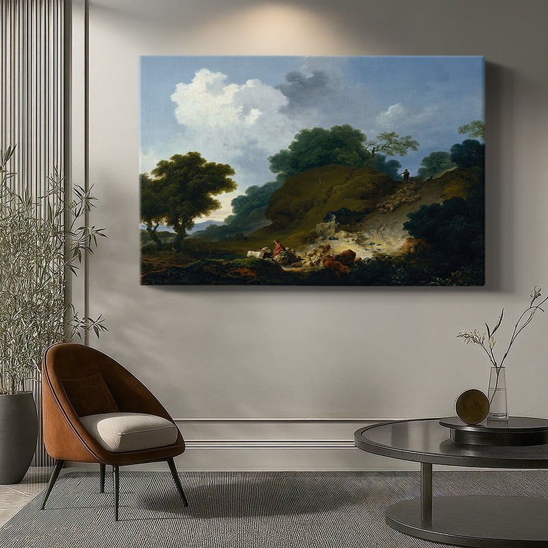Jean "The Return of the Herd" - Art mural de qualité musée sur toile tendue, 24 x 36