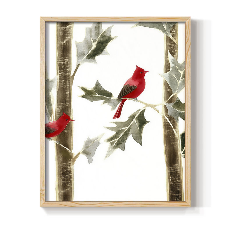 «Christmas Holiday», art encadré en bois massif CEC XXVII, H 11 po x l 9 po, Naturel