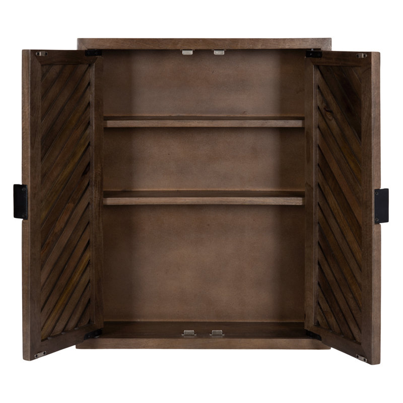 Wildon Home® Domitilla Tall 2-Door Bath Cabinet 22X28, Brown