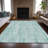 Machine Washable Indoor/Outdoor Xhevrie Turquoise Rug-112171251