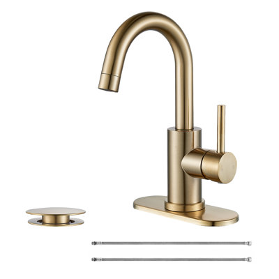Robinet de lavabo de salle de bain à un trou et poignée unique 