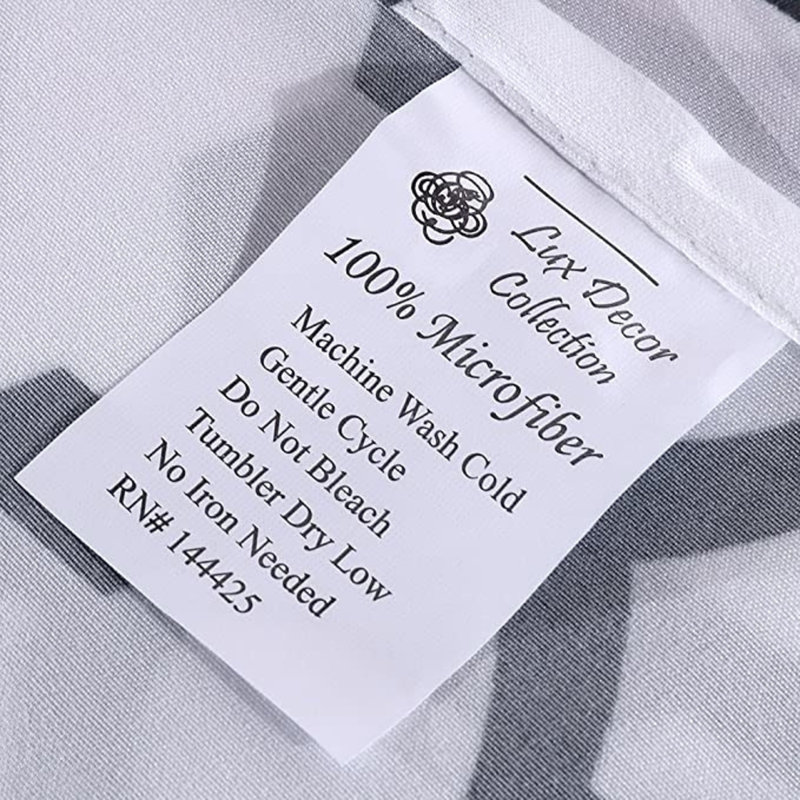 Ensemble de literie en microfibre 4 pièces Lux Decor Collection, Ensemble de draps pour grand lit avec 2 taies d'or