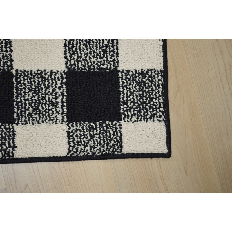 Tapis noir / ivoire Behr, Rectangle 7 pi x 10 pi