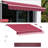 Manual Retractable Awning For Patio And Windows - Sturdy Aluminum Frame, Heat Reduction, Water-Resistant Fabric-121224987-121224988-121224990