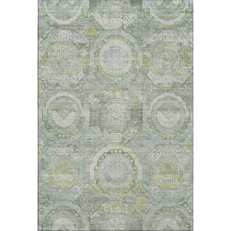 Premium Machine Washable Honig AMF1661 Panel Rug, Rectangle 9' x 12'