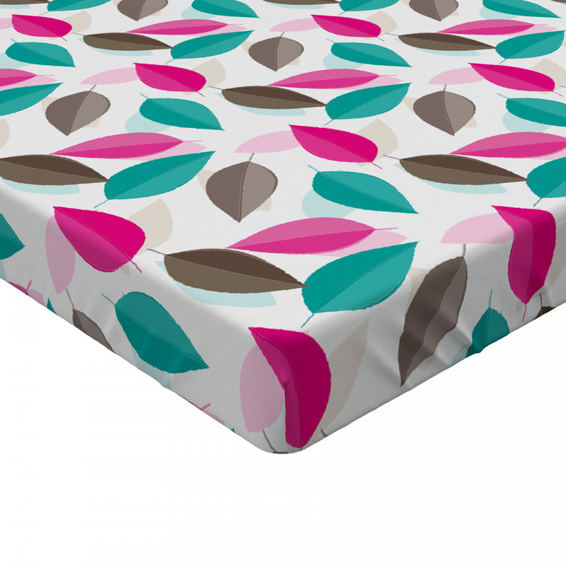 Microfiber Floral Fitted Sheet, Twin Fitted Sheet