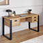 Bureau rectangulaire 59,05 po avec 2 armoires de rangement RIVA 