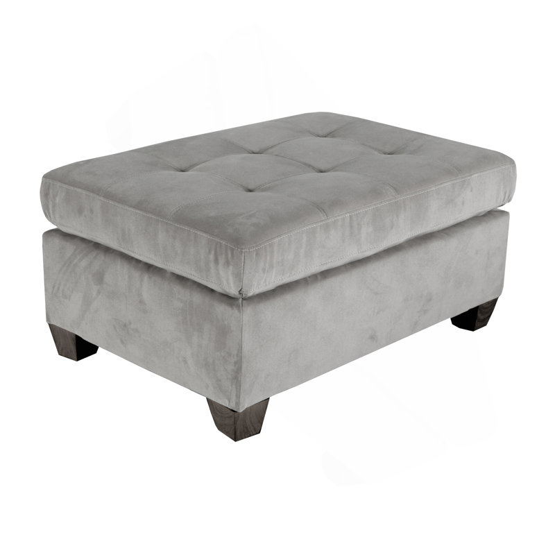 Meuble de salon moderne capitonné en microfibre taupe 1pc