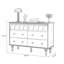 Armoire d'appoint en bois manufacturé noir massif-222850322