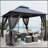 10x10 Outdoor Patio Gazebo Canopy Tent With Ventilated Double Roof And Mosquito net(Detachable Mesh Screen On All Sides)-112385255