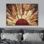 «Western Wood Effect Landscape Brown Sun Rays», impression rustique sur toile encadrée-93389053-93389052-119598448