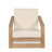 Momsen Outdoor Acacia Wood Lounge Chair With Removable Cushions