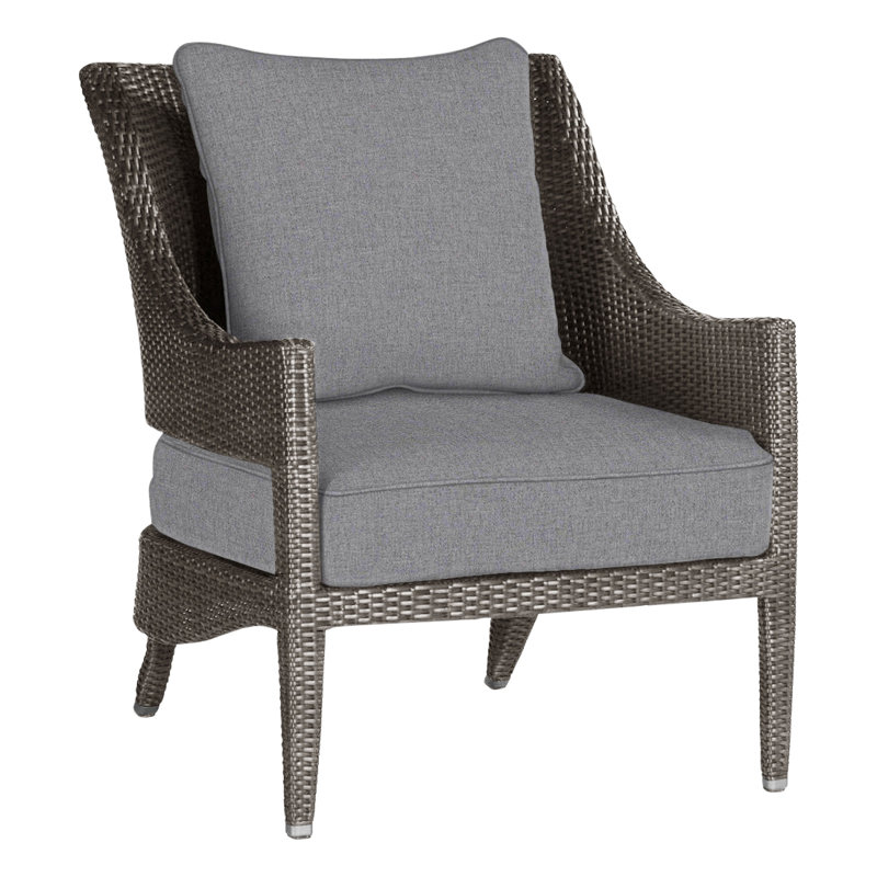 Athena Patio Lounge Chair with Cushions, Black Walnut, Verona Mist, Welt