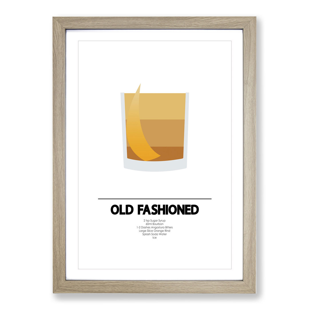 Old Fashioned Cocktail - Framed Print