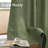 100% Blackout Linen Textured  Curtains Farmhouse Thermal Insulated Pocket Back Tab Full Light Blocking 2 Panel-1926543369-1926543373