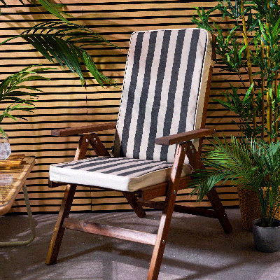 Geometric Outdoor High Back Seat Pad