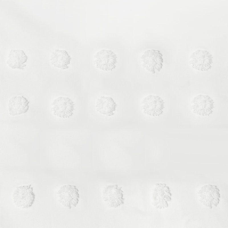 Ivory Cotton Tufted Dot Full/Queen Duvet Cover Set