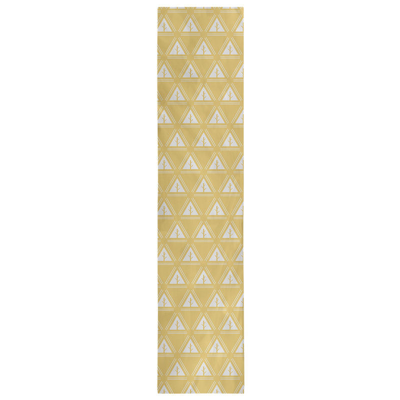 Chemin de table d’arbre minimaliste classic Barbra, 16 po x 72 po, Jaune foncé